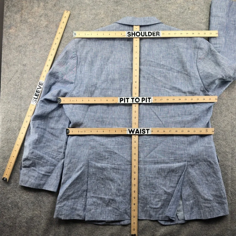 Jos A Bank 1905 Mens 50 Long Blue Linen Tailored Fit 2 Button Blazer Sport Coat